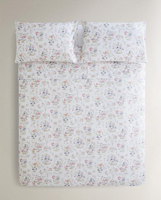 FLORAL SATEEN DUVET COVER