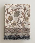 PLAID JACQUARD FLEURS