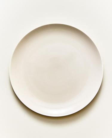 PLATO POSTRE GRES LISO