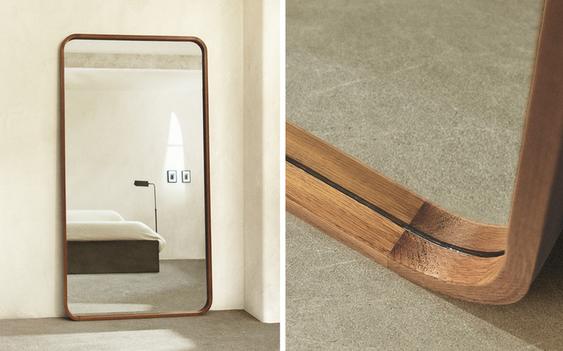 MIROIR SUR PIED CADRE ARRONDI GRAND