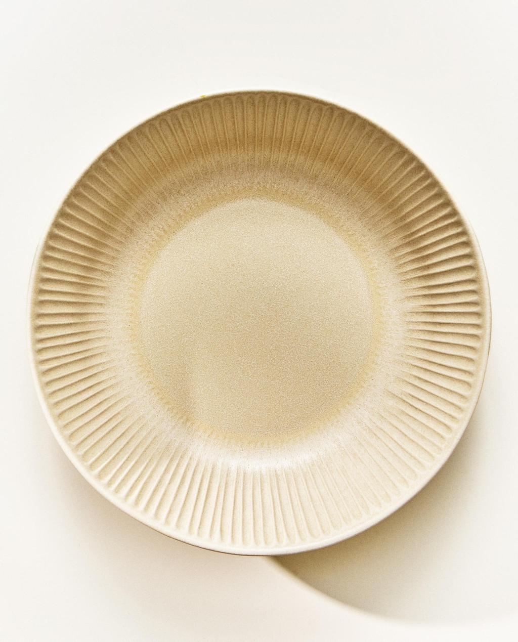 SCORED STONEWARE SOUP PLATE