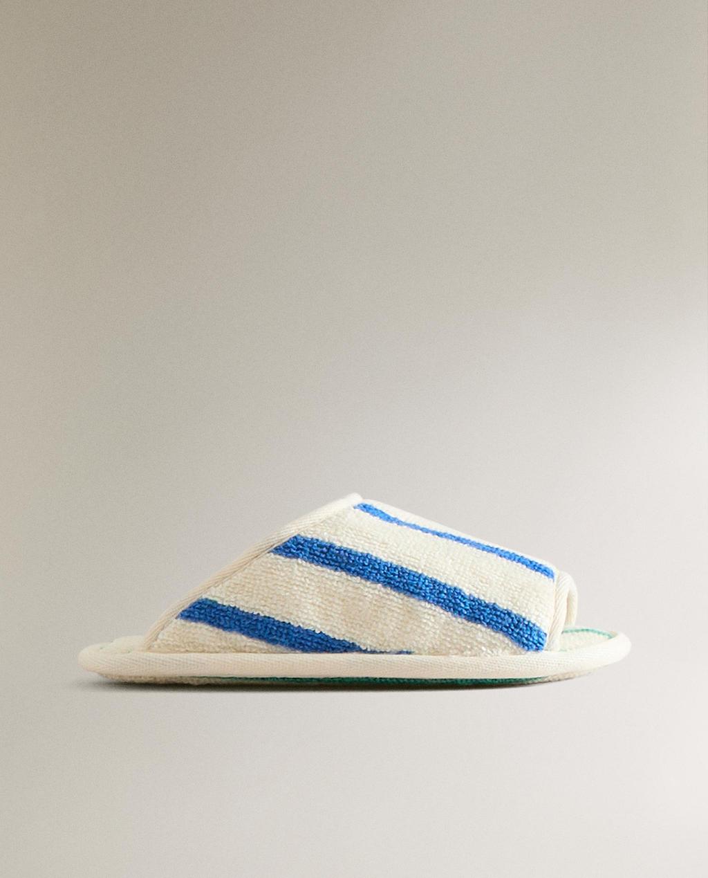 ZAPATILLA INFANTIL TOALLA BAÑO RAIAS