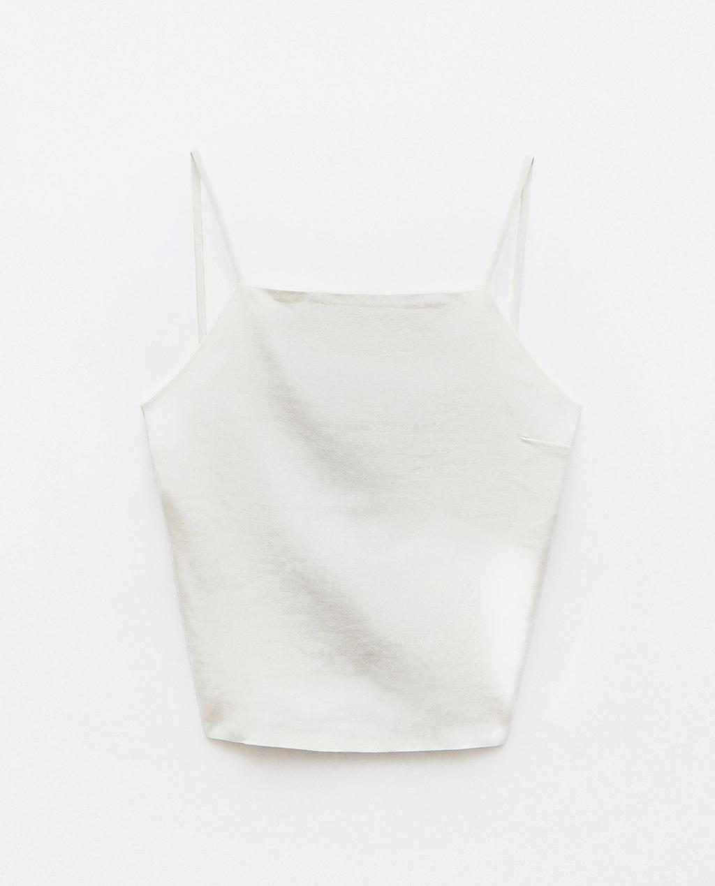 LINEN TOP WITH THIN STRAPS