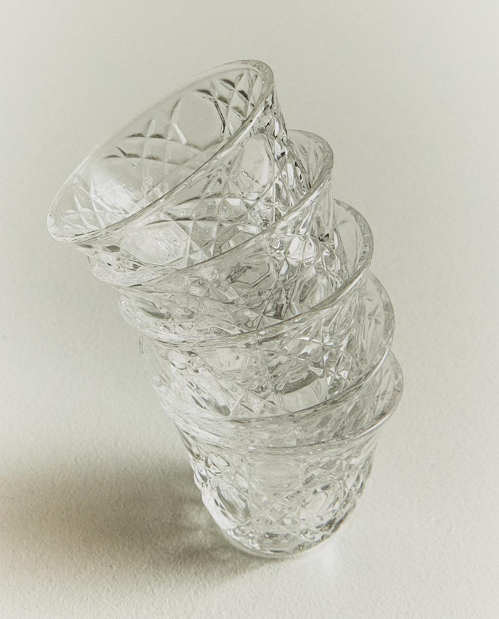 LOT DE VERRES CRISTALLIN TAILLÉ