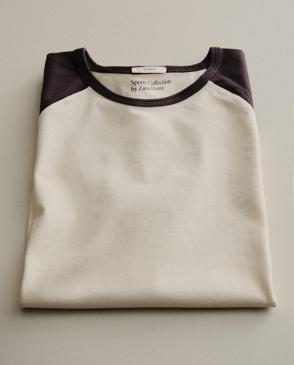 CAMISETA DE ALGODÃO EM DOIS TONS