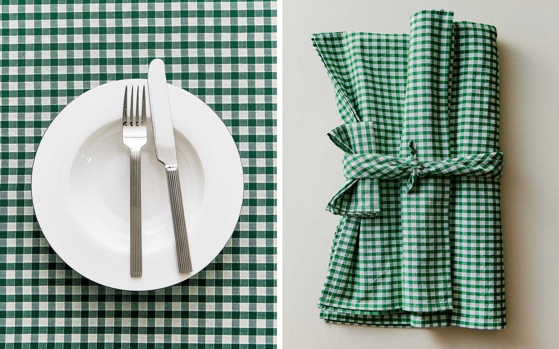 GINGHAM CHECK TABLECLOTH