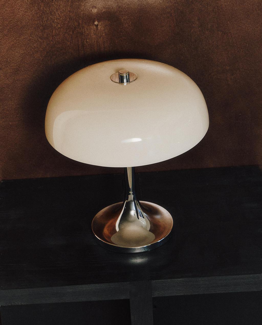 LAMPE TABLE MÉTAL ET VERRE