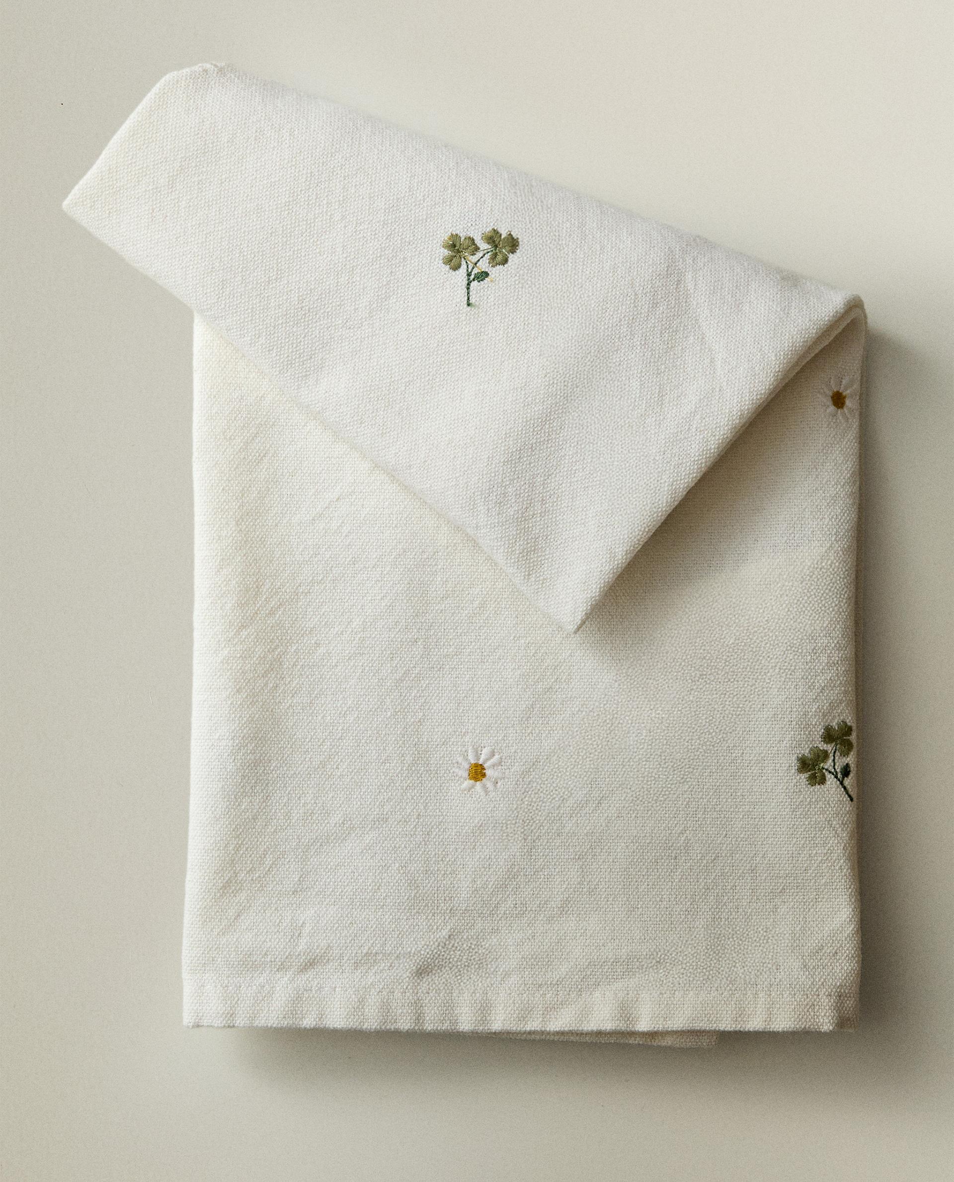 エンブロイダリー クローバー キッチンクロス | Zara Home 日本/Japan エンブロイダリー クローバー キッチンクロス | Zara Home 日本/Japan