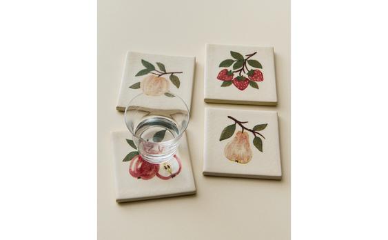 PACK POSAVASOS GRES FRUTAS (PACK DE 4)