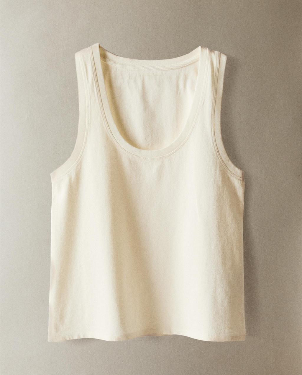 PLAIN COTTON STRAP TOP