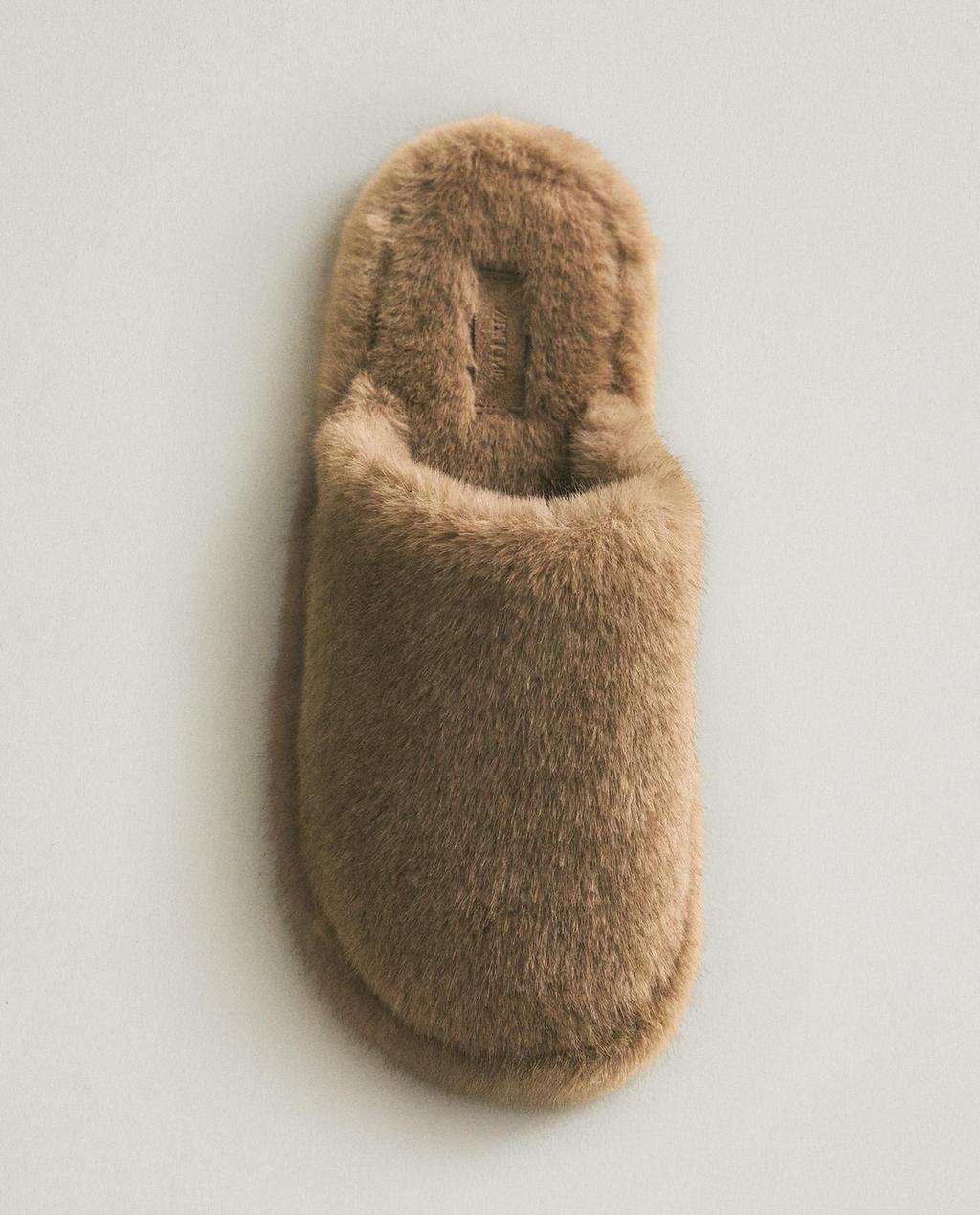 FAUX FUR MULE SLIPPERS