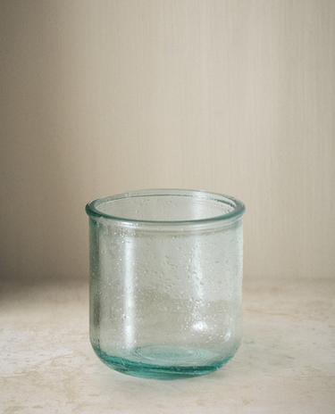 VASO CEPILLO DIENTES VIDRIO BURBUJAS