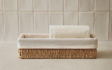 CESTA ALARGADA FORRO ALGODÓN