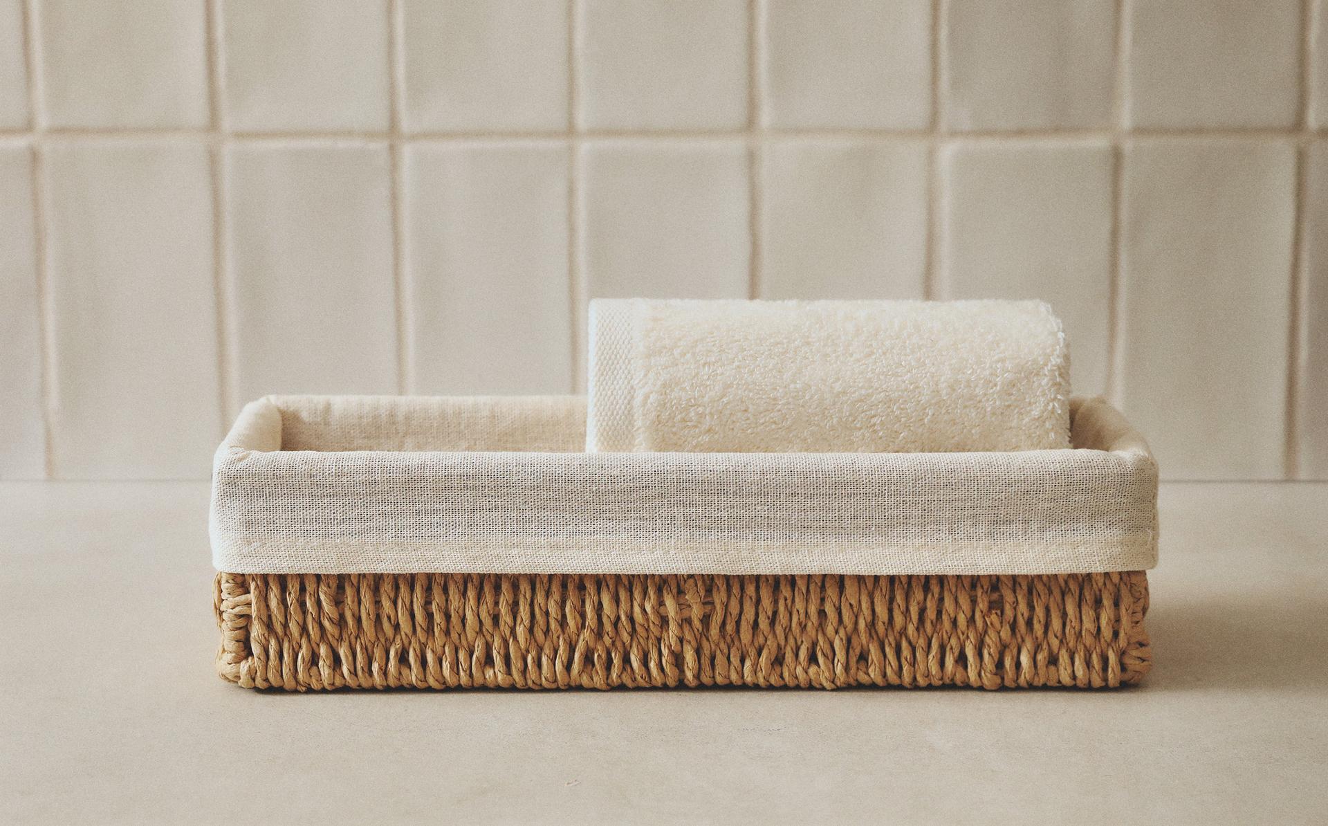 LONG BASKET WITH COTTON LINING