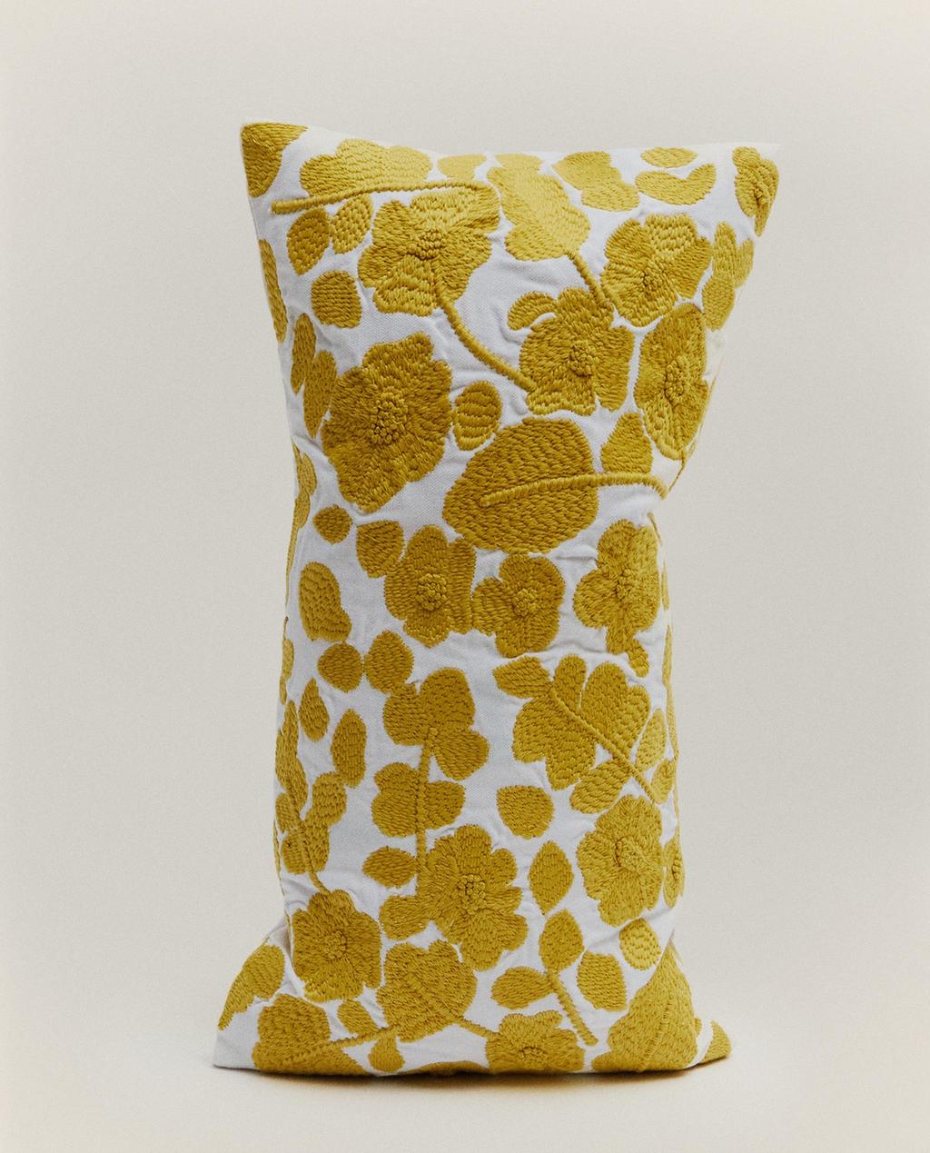 HOUSSE DE COUSSIN FLEUR BRODÉE