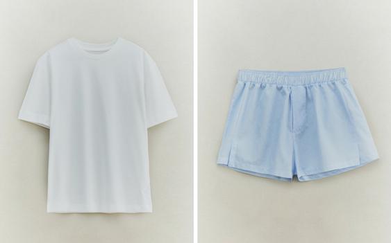 CHECK T-SHIRT AND SHORTS SET