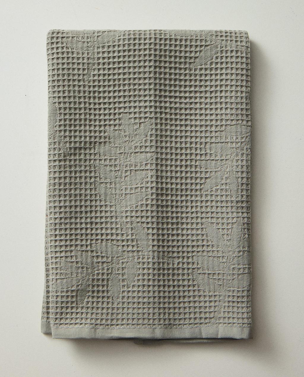 WAFFLE-KNIT TEA TOWEL
