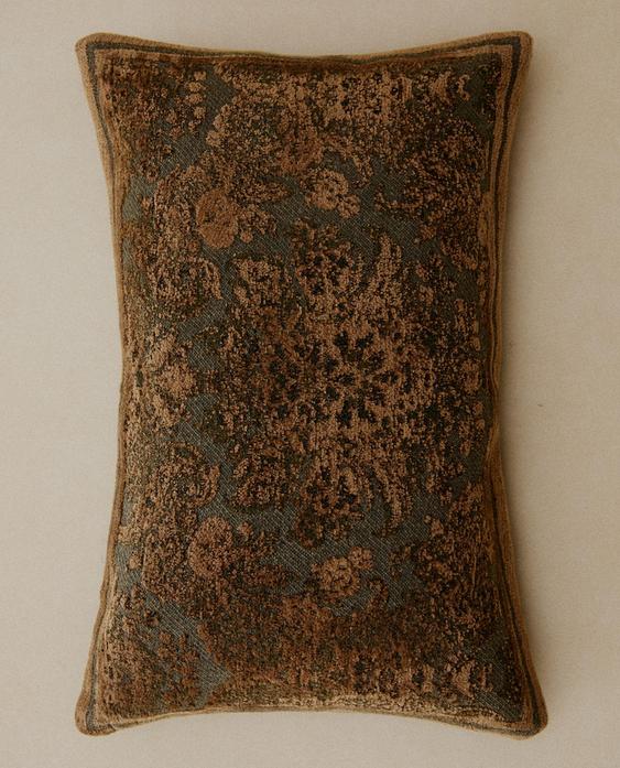 CAPA DE ALMOFADA DE CHENILLE JACQUARD