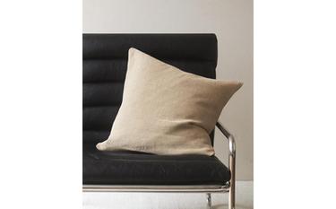 PLAIN FADED LINEN BEDSPREAD CUSHION COVER