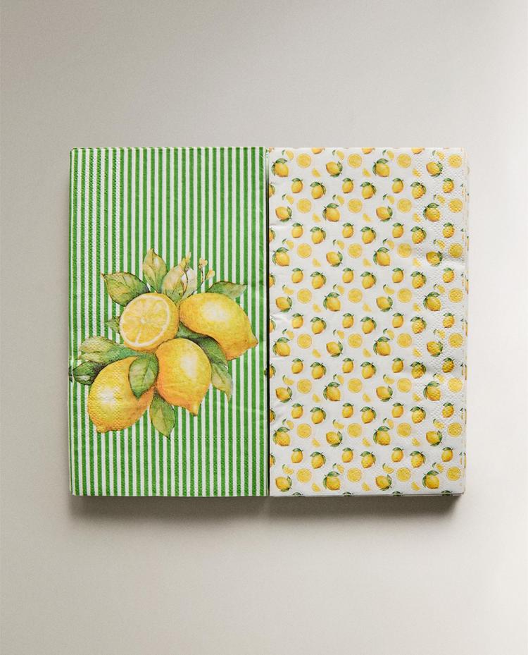 PACK OF LEMON PAPER NAPKINS (PACK OF 30)