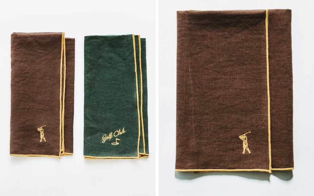 LOT SERVIETTES DE TABLE GOLF (LOT DE 2)