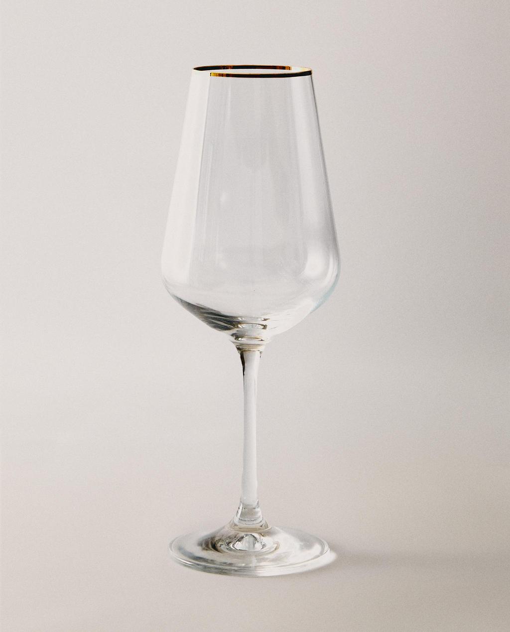 كوب BOHEMIA CRYSTAL بحافة ذهبية