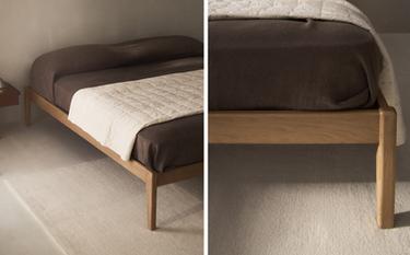 BEDFRAME MET EIKENHOUT