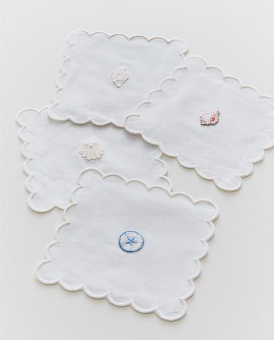 PACK OF RAMIE SHELL COASTERS (PACK OF 4)