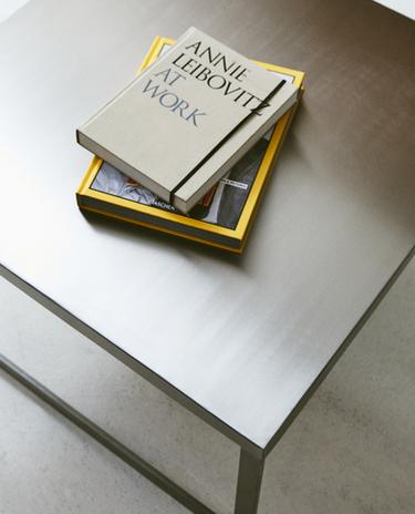 SQUARE STAINLESS STEEL SIDE TABLE