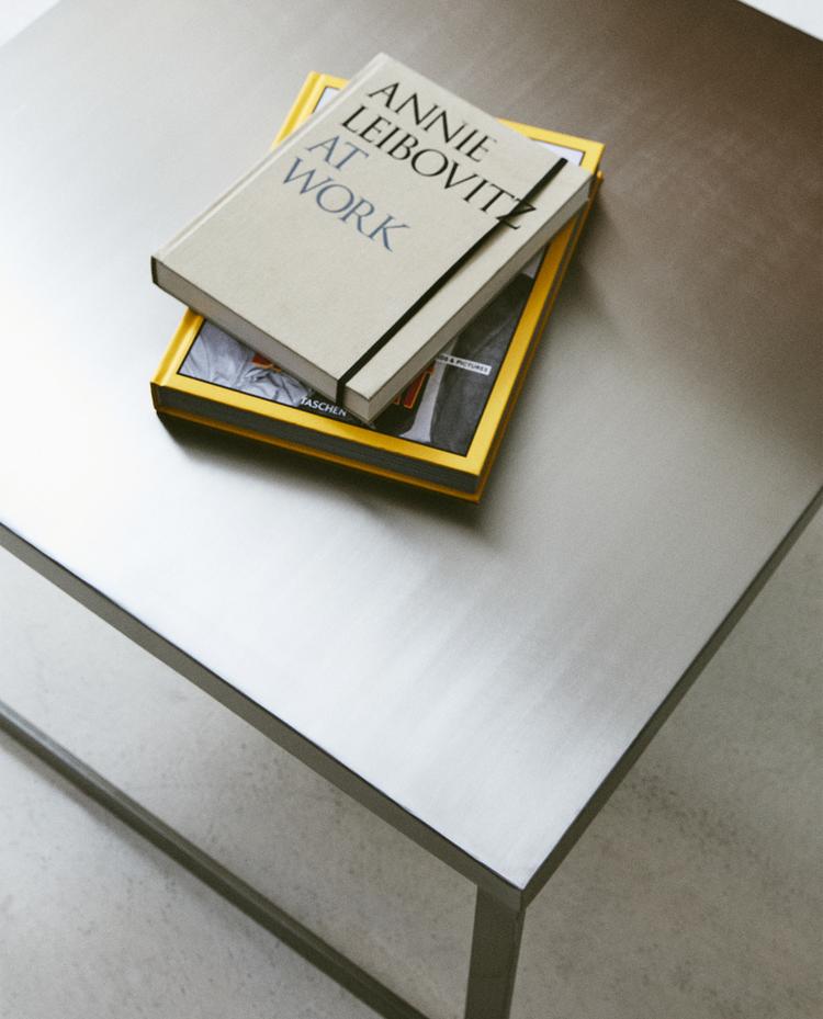 SQUARE STAINLESS STEEL SIDE TABLE