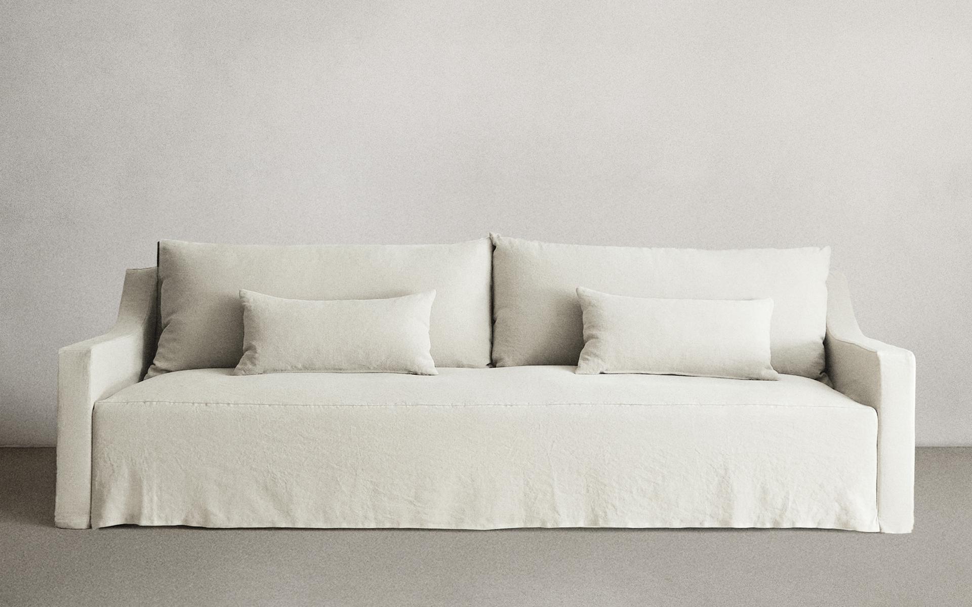 WASHED LINEN SLIPCOVER COUCH