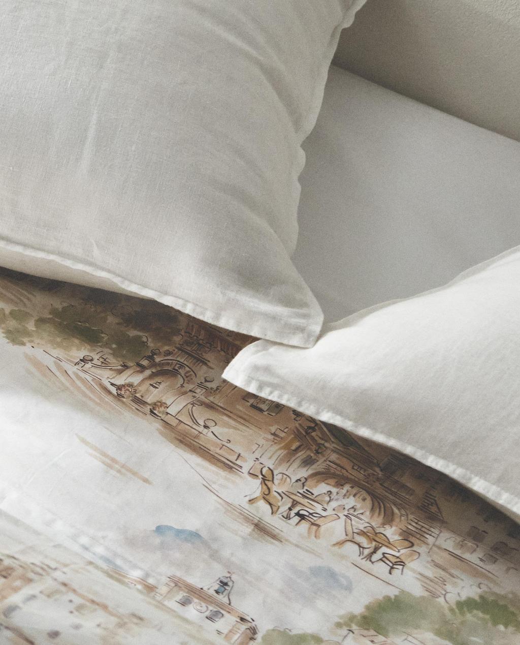 LANDSCAPE PRINT COTTON FLAT SHEET
