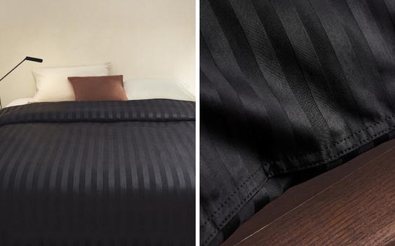 COPRIPIUMINO SATIN A RIGHE (500 FILI)