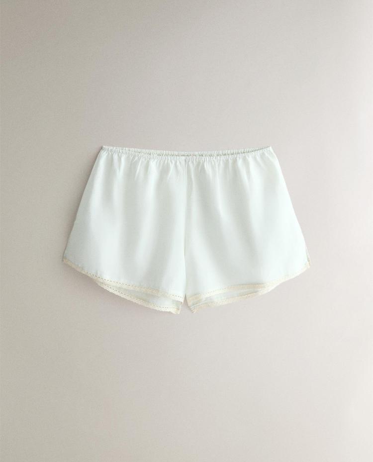 SHORT COTON DENTELLE