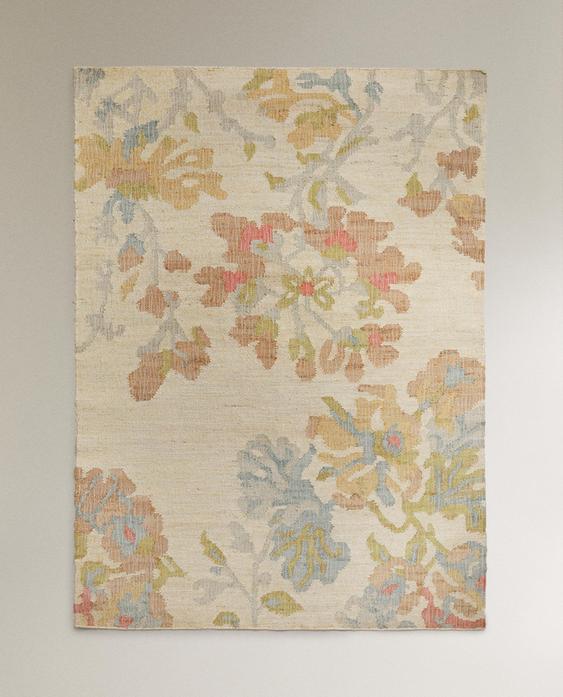 FLORAL JUTE RUG