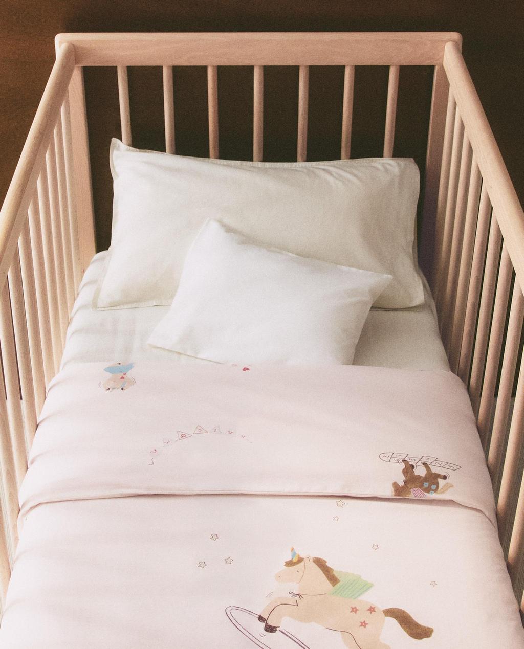 KIDS' REVERSIBLE UNICORN DUVET COVER