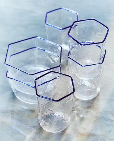ZESHOEKIG BOROSILICAAT GLASWERK