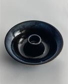 IRON AND STONEWARE CANDLEHOLDER