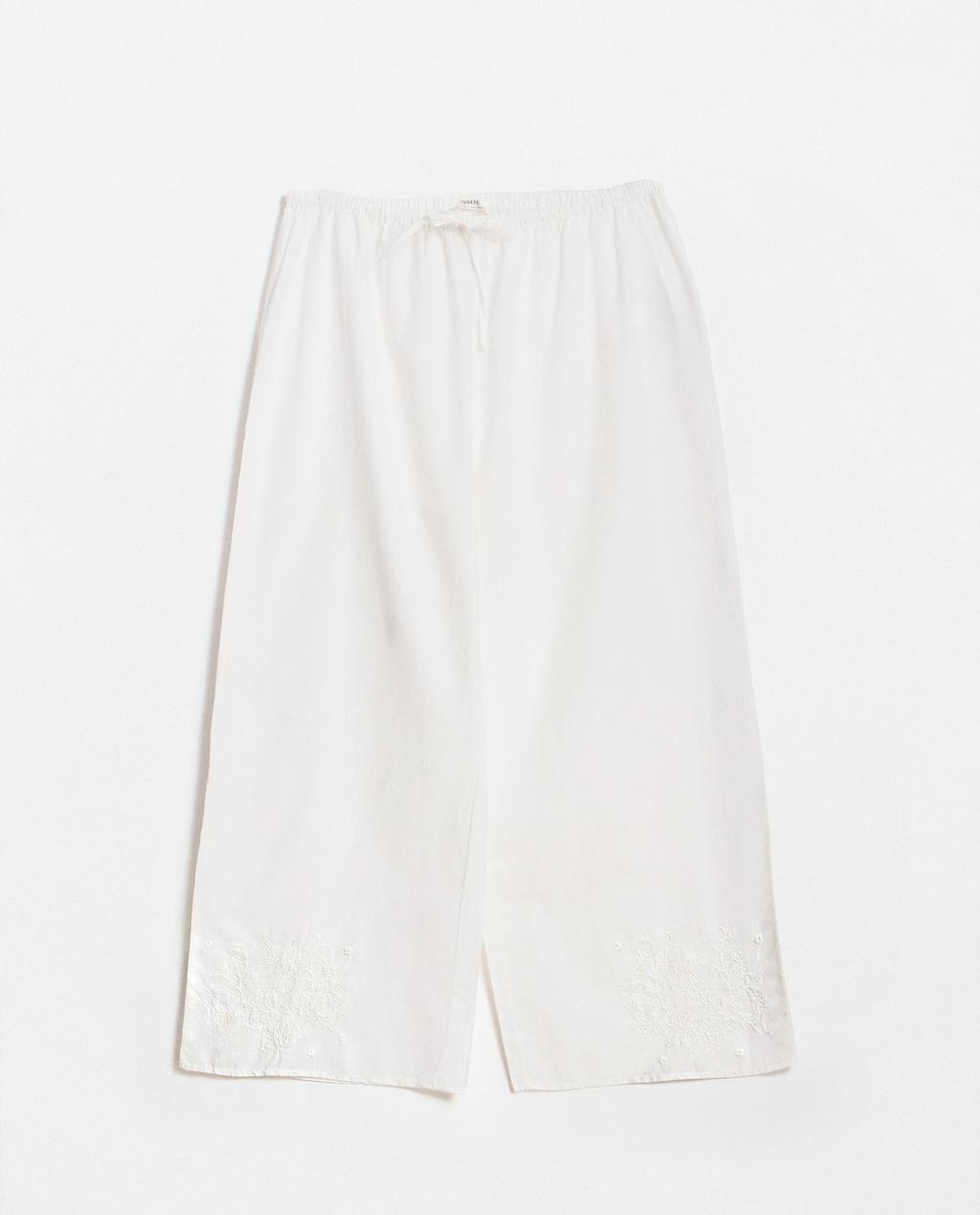 PANTALON COTON BRODÉ