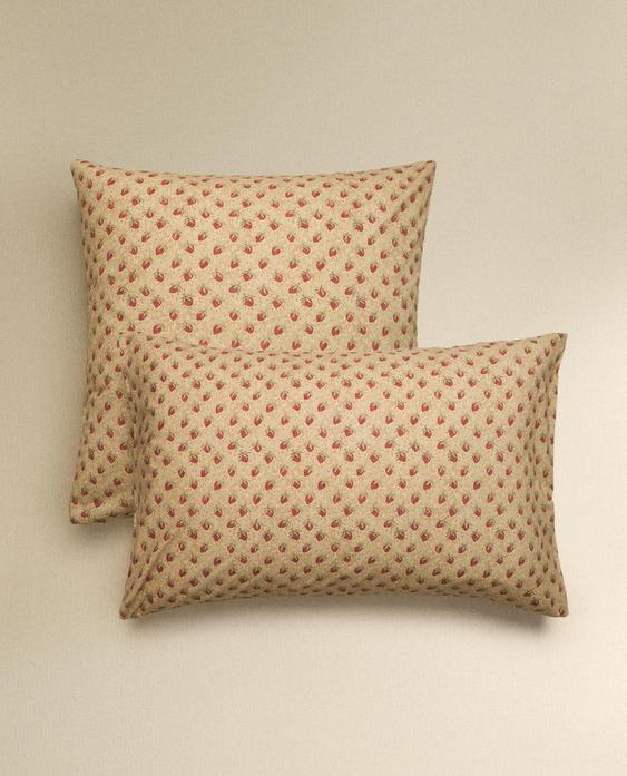 STRAWBERRY PERCALE PILLOWCASE | KATHARINE POLE