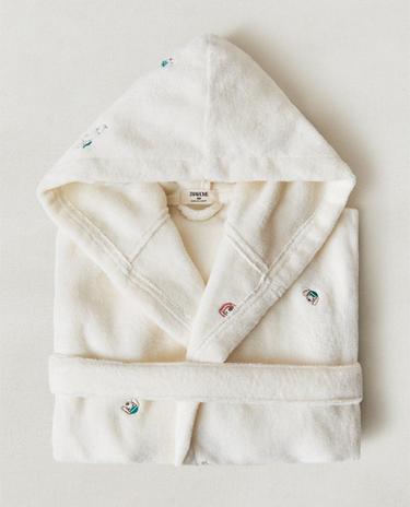 KIDS' DOG BATHROBE