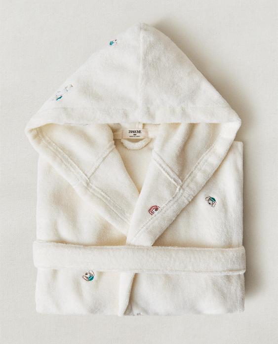 KIDS' DOG BATHROBE