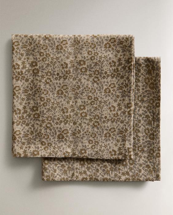 SERVILLETA ESTAMPADO FLOR MINI (PACK DE 2)