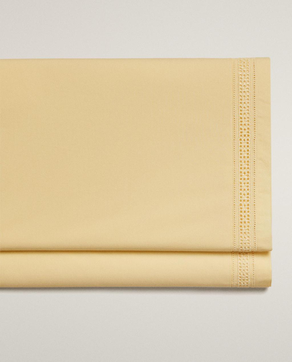 OPENWORK EMBROIDERY FLAT SHEET