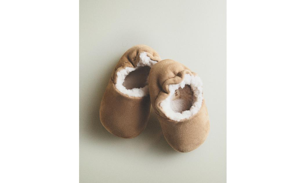 CHAUSSON BALLERINE CUIR CHAUD