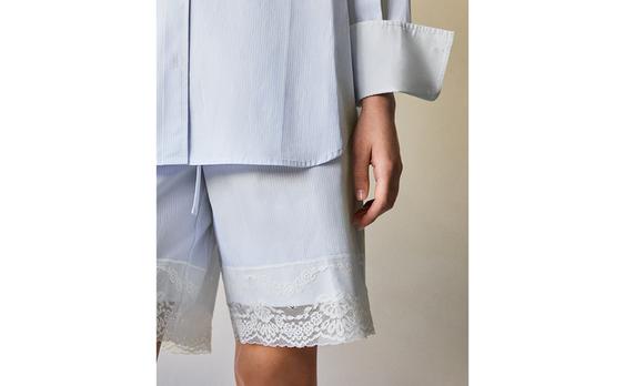 SHORT RAYURES DENTELLE