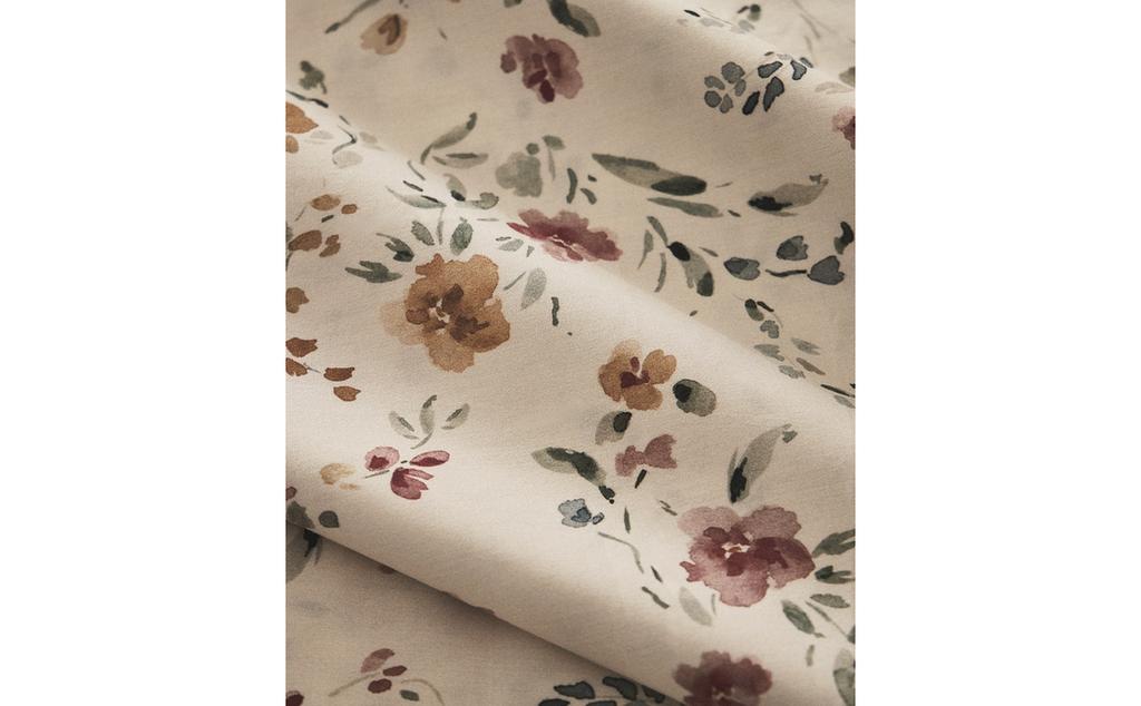 HOUSSE DE COUETTE PERCALE DE COTON FLORALE (200 FILS)