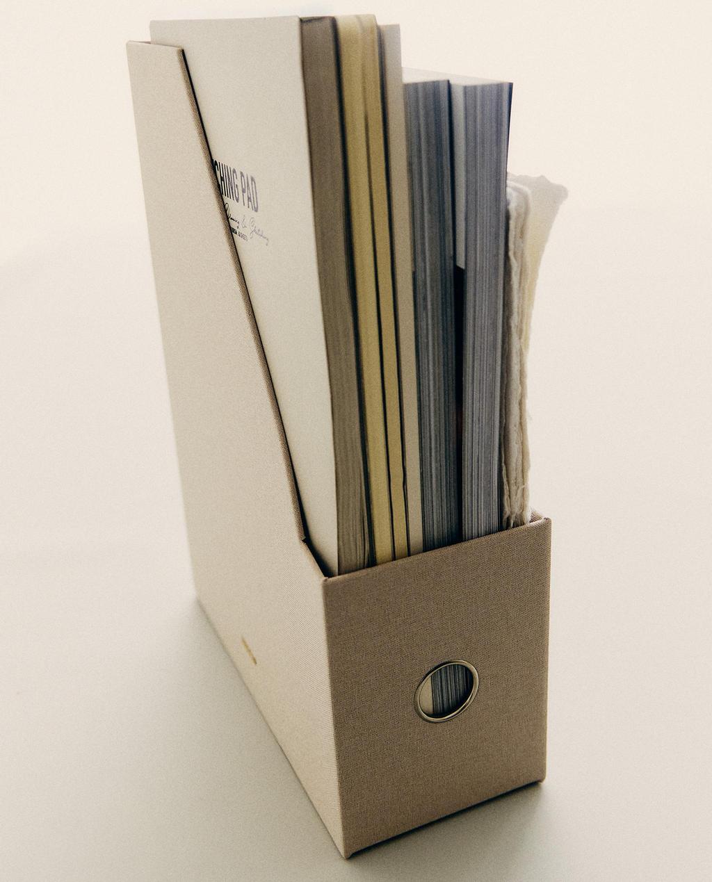 LINEN DESK FILE HOLDER