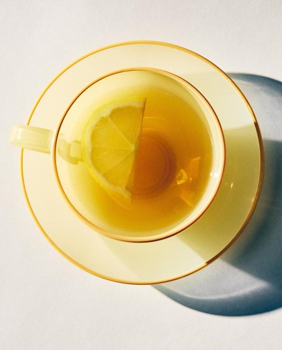TASSE À CAFÉ AVEC SOUCOUPE EN VERRE