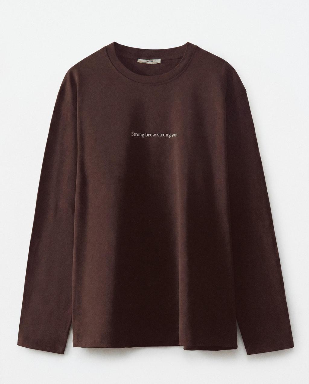 LONG-SLEEVE T-SHIRT WITH SLOGAN